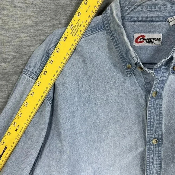 Competitors View Mens L Dale Jarrett #88 NASCAR Vintage Denim Shirt 100% Cotton - Picture 12 of 16